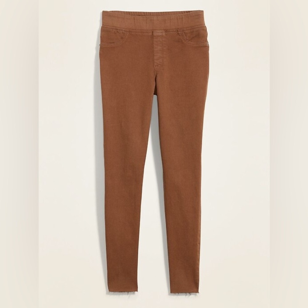 Old Navy Mid-Rise Rockstar Super Skinny Cut-Off Jeggings‎ Size 2P in Burnt Umber